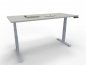 Preview: Elektrisch höhenverstellbarer Schreibtisch GP18 180x80cm Tischplatte Weiß Gestell Silber
