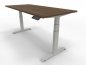 Preview: Elektrisch höhenverstellbarer Schreibtisch GP18 180x80cm Tischplatte Nussbaum Gestell Weiß