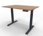Preview: Elektrisch höhenverstellbarer Schreibtisch GE12 120x80 cm Anthrazit-Buche