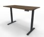 Preview: Elektrisch höhenverstellbarer Schreibtisch GE16 160x80 cm Anthrazit-Nussbaum