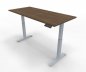Preview: Elektrisch höhenverstellbarer Schreibtisch GE18 180x80 cm Silber-Nussbaum