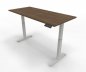 Preview: Elektrisch höhenverstellbarer Schreibtisch GE18 180x80 cm Weiß-Nussbaum