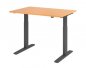 Preview: Schreibtisch HMK 120 cm elektrisch höhenverstellbar graphit buche