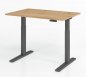 Preview: Schreibtisch 120 x 80 cm elektrisch höhenverstellbar Gestell Grafit Tischplatte Asteiche