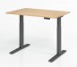 Preview: Schreibtisch 120 x 80 cm elektrisch höhenverstellbar Gestell Grafit Tischplatte Eiche