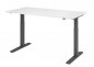 Preview: Schreibtisch HMK 160 cm elektrisch höhenverstellbar graphit weiss