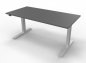 Preview: Schreibtisch HMK 160 cm elektrisch höhenverstellbar silber grafit