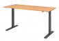 Preview: Schreibtisch HMK 180 cm elektrisch höhenverstellbar graphit buche