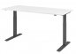 Preview: Schreibtisch HMK 180 cm elektrisch höhenverstellbar graphit weiss