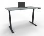 Preview: Schreibtisch 160 x 80 cm GP16 elektrisch höhenverstellbar Tischplatte Lichgrau Gestell Anthrazit