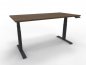 Preview: Schreibtisch 160 x 80 cm GP16 elektrisch höhenverstellbar Tischplatte Nussbaum Gestell Anthrazit