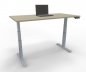 Preview: Schreibtisch 160 x 80 cm GP16 elektrisch höhenverstellbar Tischplatte Ahorn Gestell Silber