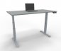 Preview: Schreibtisch 160 x 80 cm GP16 elektrisch höhenverstellbar Tischplatte Lichtgrau Gestell Silber