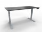 Preview: Schreibtisch 160 x 80 cm GP16 elektrisch höhenverstellbar Tischplatte Onyxgrau Gestell Silber