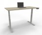 Preview: Schreibtisch 160 x 80 cm GP16 elektrisch höhenverstellbar Tischplatte Ahorn Gestell Weiß