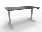 Preview: Schreibtisch 160 x 80 cm GP16 elektrisch höhenverstellbar Tischplatte Onyxgrau Gestell Weiß