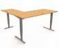 Preview: Winkelschreibtisch elektrisch höhenverstellbar 180x180cm Winkeltisch CS43 Buche