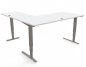 Preview: Winkelschreibtisch elektrisch höhenverstellbar 180x180cm Winkeltisch CS43 Weiß