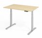 Preview: elektrisch höhenverstellbarer Schreibtisch 120 x 80 cm BaseLite Ahorn Silber