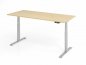 Preview: Schreibtisch 180x80 cm BaseLite elektrisch höhenverstellbar Ahorn Silber
