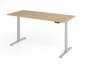 Preview: Schreibtisch 180x80 cm BaseLite elektrisch höhenverstellbar Eiche Silber