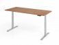 Preview: Schreibtisch 180x80 cm BaseLite elektrisch höhenverstellbar Nussbaum Silber