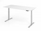 Preview: Schreibtisch 180x80 cm BaseLite elektrisch höhenverstellbar Weiß Silber