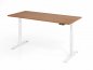 Preview: Schreibtisch 180x80 cm BaseLite elektrisch höhenverstellbar Nussbaum Weiß