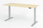 Preview: elektrischer Schreibtisch HMK 180x80 cm Gestell Silber Tischplatte Ahorn