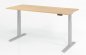 Preview: elektrischer Schreibtisch HMK 180x80 cm Gestell Silber Tischplatte Eiche