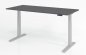 Preview: elektrischer Schreibtisch HMK 180x80 cm Gestell Silber Tischplatte Grafit