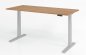 Preview: elektrischer Schreibtisch HMK 180x80 cm Gestell Silber Tischplatte Nussbaum