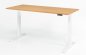 Preview: elektrischer Schreibtisch HMK 180x80 cm Gestell Weiß Tischplatte Buche