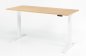 Preview: elektrischer Schreibtisch HMK 180x80 cm Gestell Weiß Tischplatte Eiche