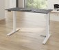 Preview: elektrischer Schreibtisch HMK 180x80 cm Gestell Weiß Tischplatte Grafit