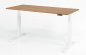 Preview: elektrischer Schreibtisch HMK 180x80 cm Gestell Weiß Tischplatte Nussbaum