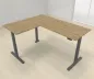 Preview: Elektrisch höhenverstellbarer Winkelschreibtisch 200 x 160 cm DSM Grafit Asteiche