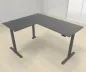 Preview: Elektrisch höhenverstellbarer Winkelschreibtisch 200 x 160 cm DSM Grafit Grafit