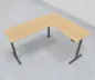 Preview: Elektrisch höhenverstellbarer Winkelschreibtisch 200 x 240 cm DSM Grafit Ahorn