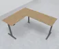 Preview: Elektrisch höhenverstellbarer Winkelschreibtisch 200 x 240 cm DSM Grafit Asteiche