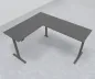 Preview: Elektrisch höhenverstellbarer Winkelschreibtisch 200 x 240 cm DSM Grafit Grafit