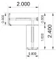 Preview: Elektrisch höhenverstellbarer Winkelschreibtisch 200 x 240 cm DSM Stellfläche