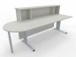 Preview: Empfangstheke 180 cm mit Anbautisch 50 cm Weiß Innenansicht