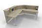 Preview: Empfangstheke 220x220 cm Solid Ahorn