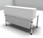 Preview: Empfangstheke Basis 160 cm Weiss
