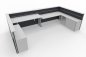 Preview: Empfangstheke Casus 416 x 228 cm Anthrazit-Weiß