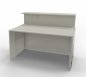 Preview: Empfangstheke Focus White 140 cm Innenansicht