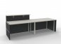 Preview: Empfangstheke Focus Dark Weiss-Anthrazit 275 cm breit
