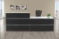 Preview: Empfangstheke Focus Dark Weiss-Anthrazit 275 cm breit