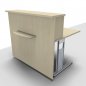 Preview: Empfangstheke Solid 120 cm mit Taschenablage Ahorn